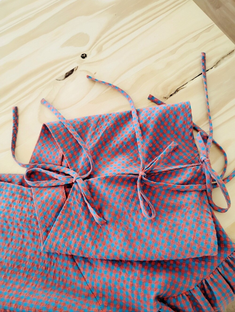 Proche Red And Blue Gingham Dress - Picture 3 of 4